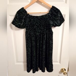 Wicked Elphaba Black and Green Velvet Dress Girls Size Large